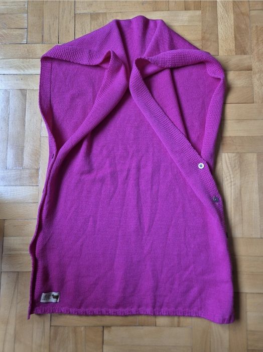 Şal Poncho de lux Pura Lana Italia, Convertibil, Lână Pură