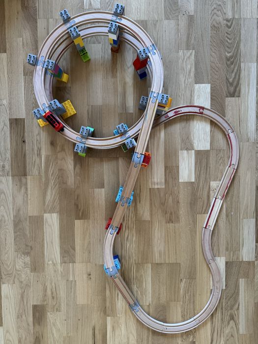 Set conectori lego duplo - sine de lemn