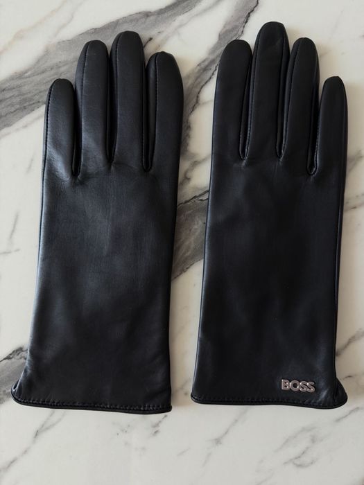 Дамски кожани рькавици Hugo Boss