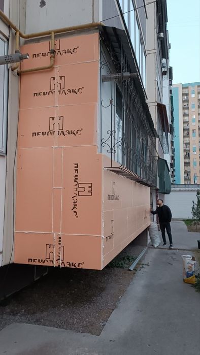 Утепление балконов и фасадов. Покраска фасадов. Мойка окон