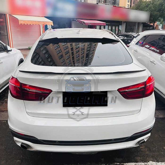 Спойлер за BMW F16 X6 M4 style черен гланц (2019+) крило нож лип