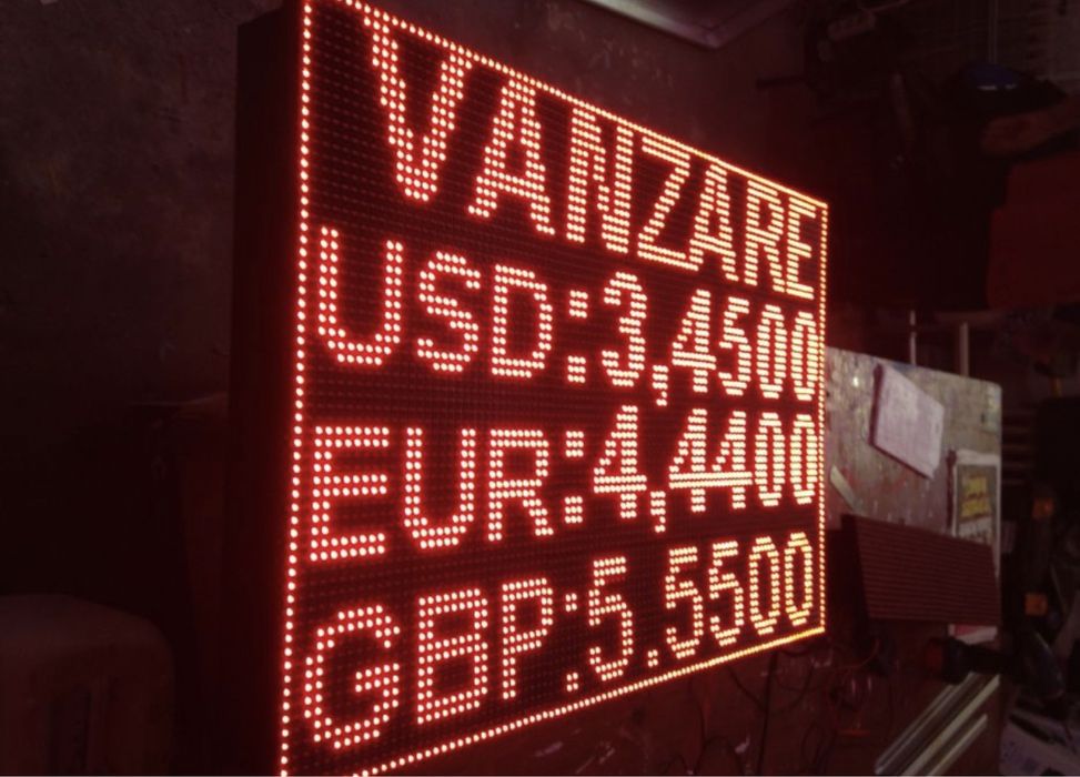 Tabele si afisaje led pentru amanet si schimb valutar LogoPrint