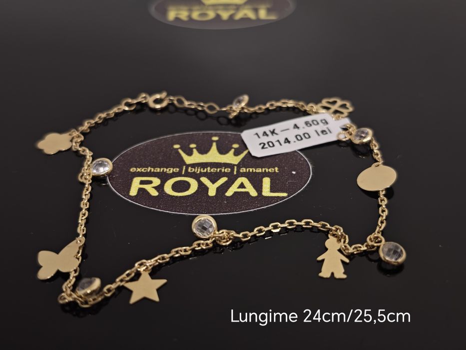 Bijuteria Royal: Brățară aur 14k/4.60 gr