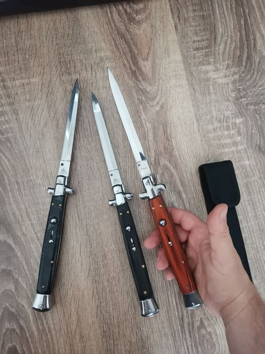 Briceag Italian 34cm, Stileto ( cuțit cu buton deschidere automata)