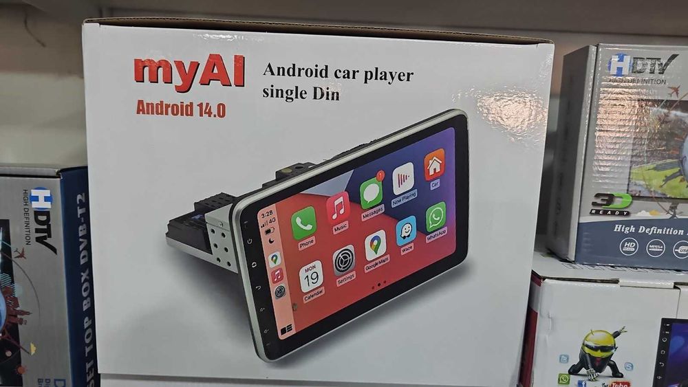 Мултимедия за вграждане 1 Din 10,1 Инча Android 14 Apple carplay  32GB