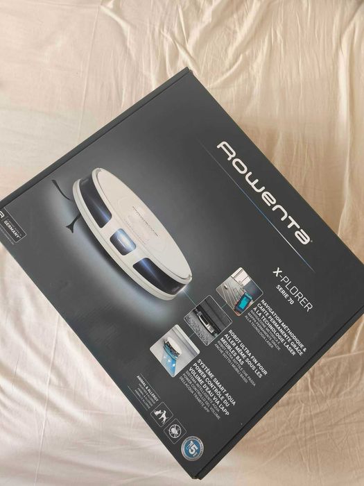 Нова прахосмукачка робот ROWENTA X-PLORER SERIE 70 RR8477WH 2 в 1 сухо и мокро почистване ANIMAL & AI ПОЧИСТВАНЕ С МОП, WI-FI УПРАВЛЕНИЕ