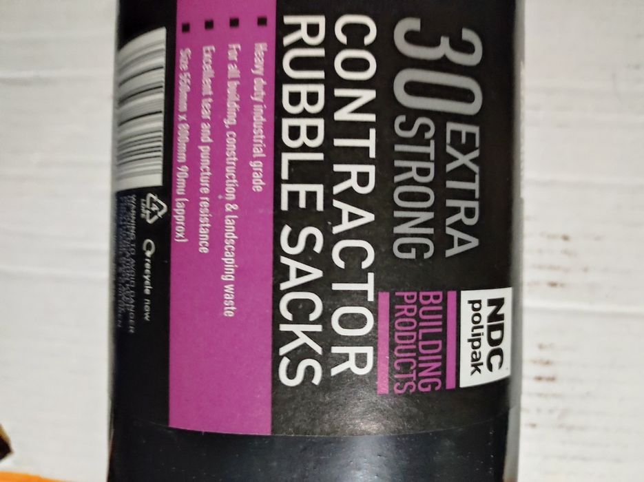 Saci  rezistent pentru moloz 90 litri un sac