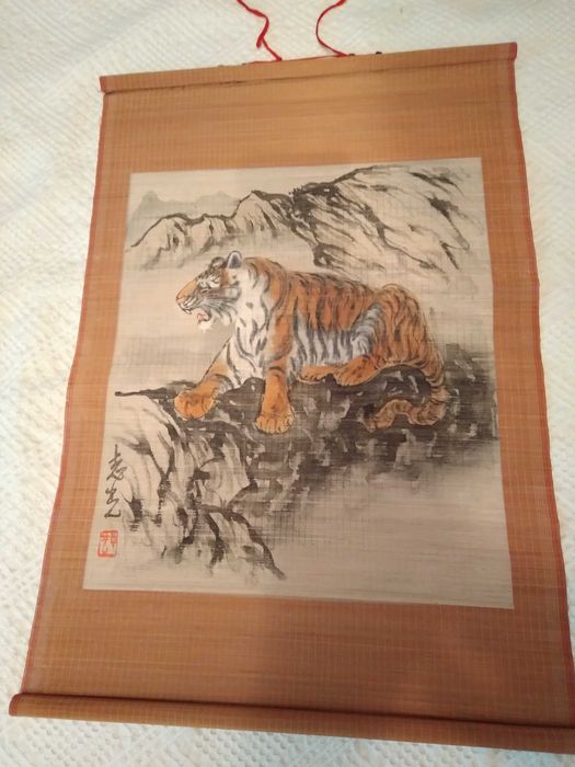 Acuarela chinezeasca pe suport din fibre de bambus