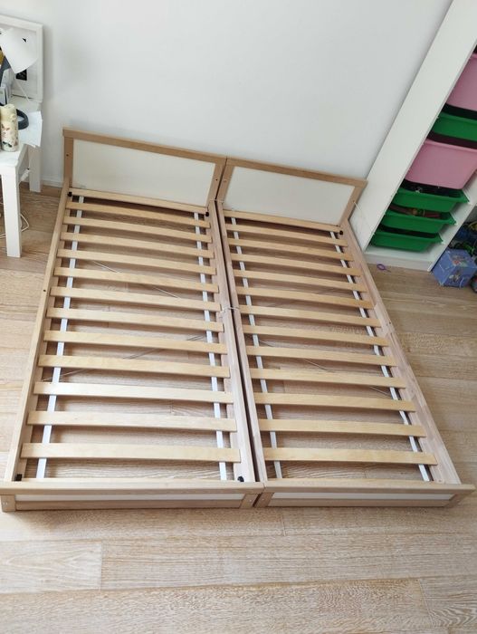 Детско легло IKEA SNIGLAR 70×160, 2 бр., с подматрачни рамки