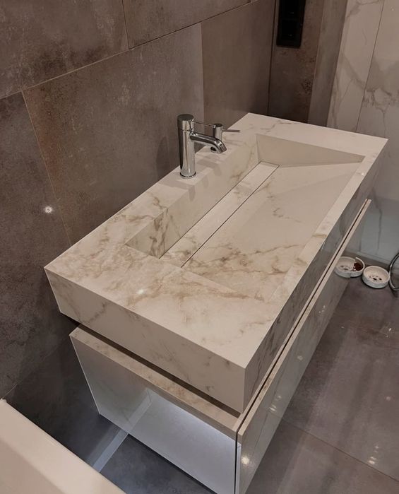 Умывальник из керамогранита на заказ