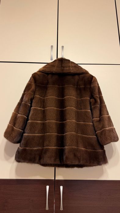 #135 Късо Палто от норка.Визон.Sobol.Естествена кожа с косъм.