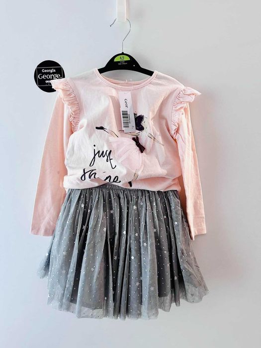 Set pulover + fusta 2-3, 3-4,  4-5, 5-6  ani / 98 104  110 116