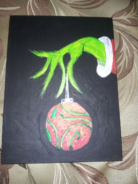 Картина ручной работы, новогодняя