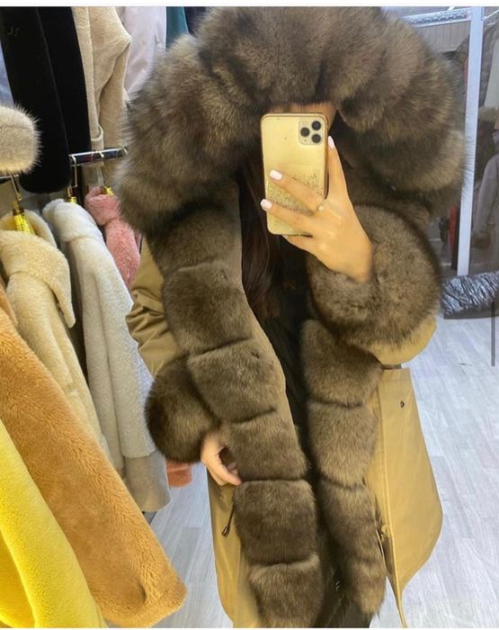 Парка с натуральным мехом