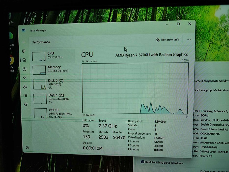Laptop Cepter Cloud CCLOUD15R716 15,6" AMD Ryzen 7 5700U Display spart