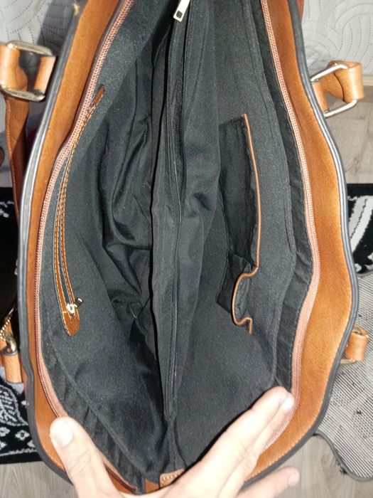 Geantă Michael Kors originală, piele naturală, maro – utilizată