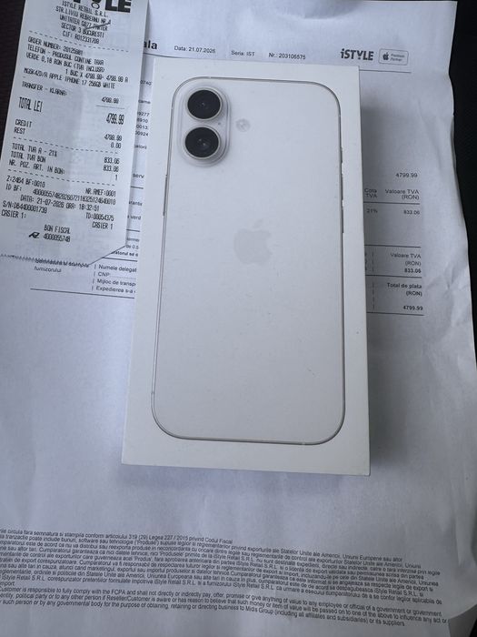 iPhone 17 256GB White / Alb Sigilat Necodat Nou Factura + Garantie 24 de luni
