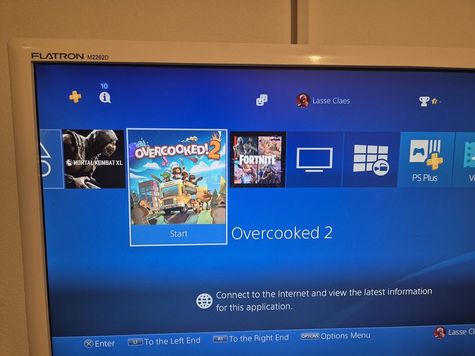 PS 4 Playstation 4 Sony PS4+ 2 jocuri Mortal Kombat,  Overcooked 2