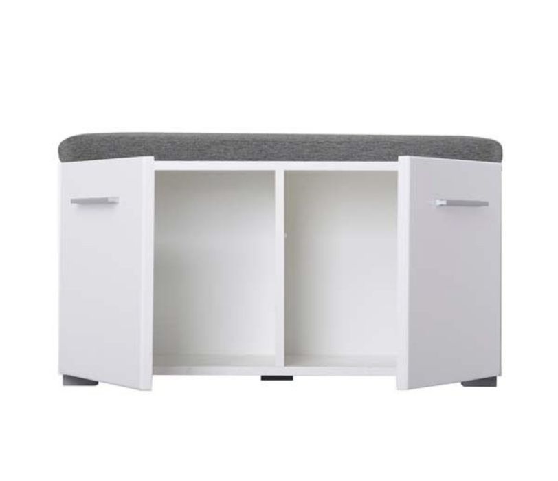 Луксозна пейка за антре в бял гланц