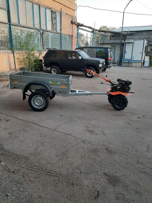 Культиватор с прицепом самосвал!