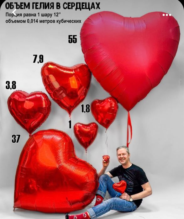 На 14 февраля сердца красные