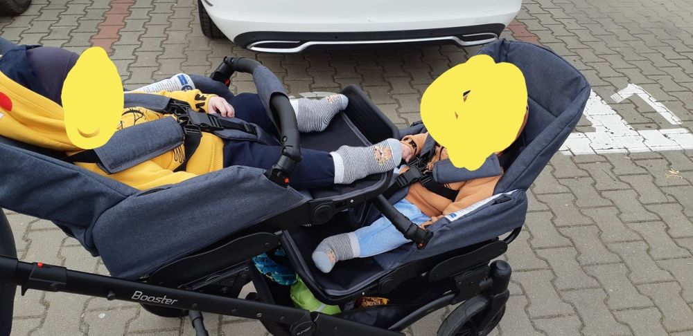 Carucior 3 in 1 pentru gemeni Kunert Booster
