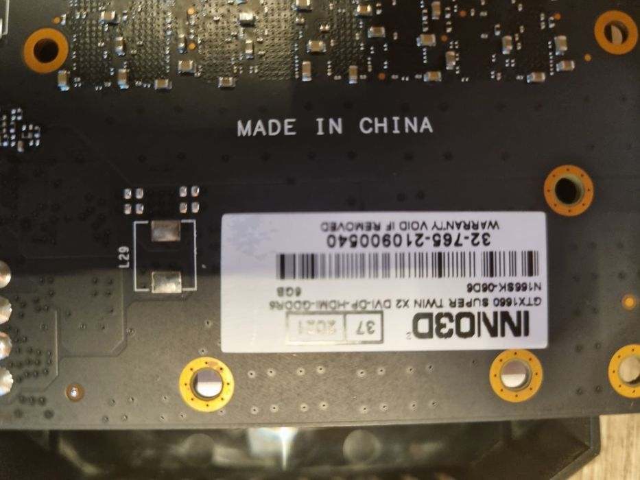 Видеокарта  GTX  1660  SUPER  INNO3D