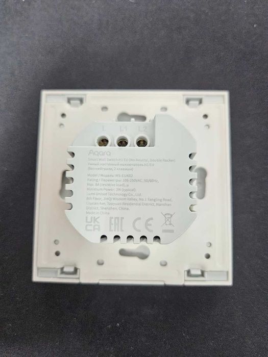 Intrerupator dublu Aqara Smart Wall Switch H1, Fara nul, Zigbee 3.0