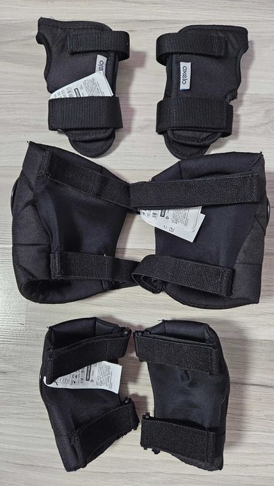 OXELO Комплект детски Протектори, Наколенки, Черни, XS, 6-10 г