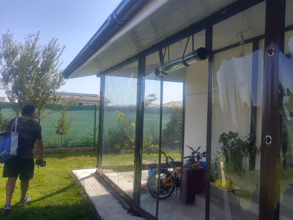 Inchidem terase , foisoare , balcoane cu poliplan si folie cristal