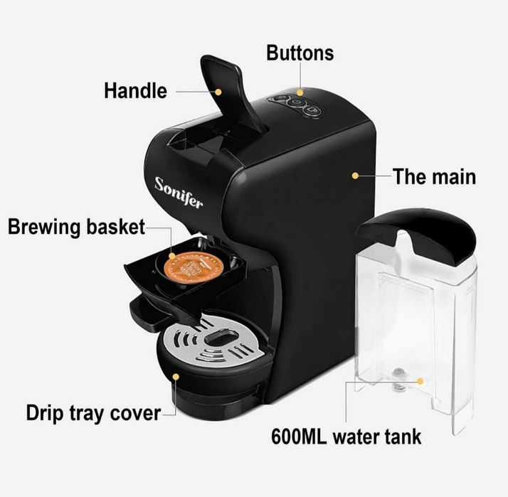 Кофемашина 3в1 Nespresso Dolge Gusto Coffe powder Sonifer SF 3551