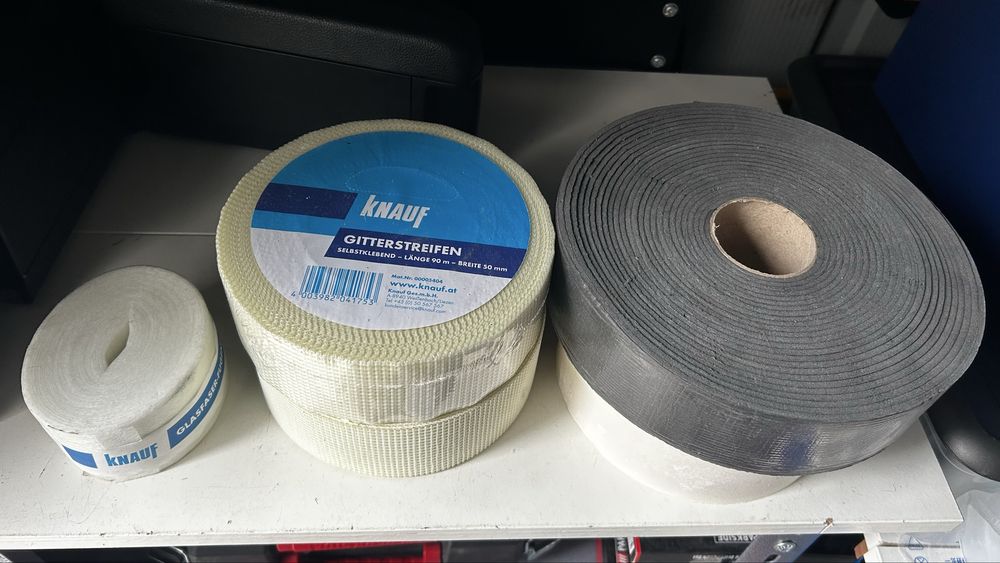 140 buc Bride noi rigips/gips carton KNAUF 6.5x8 cm + benzi izolare