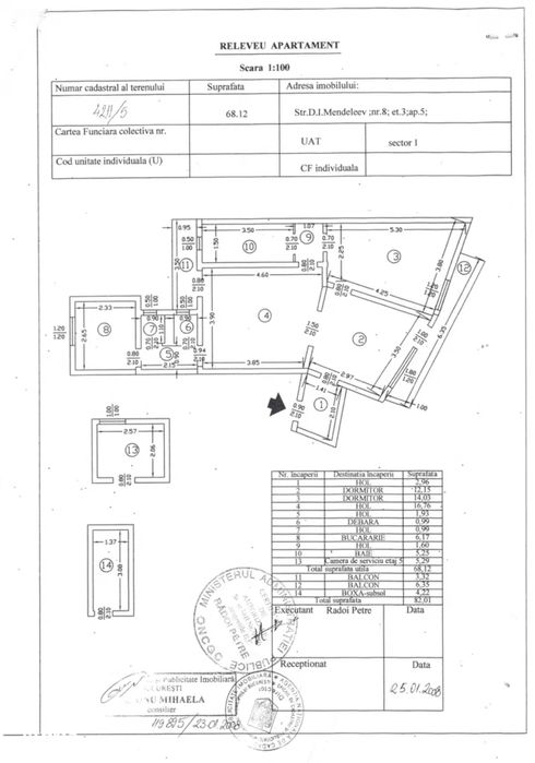 prietar vând apartament 2 camere (posibil 3) zona Piata Amzei