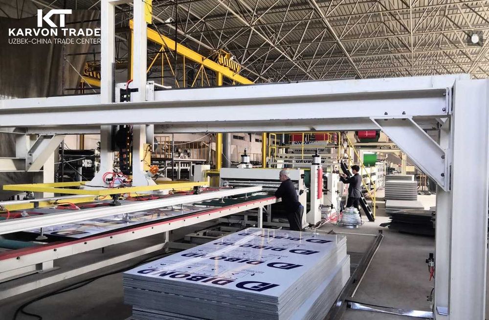 Линия производства алюминиевых композитных панелей (Алюкобонд)