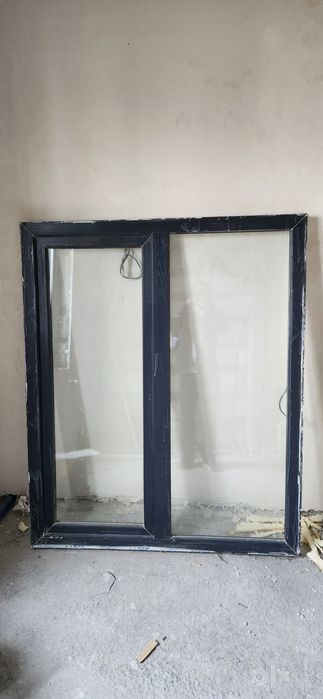 Пластиковые окна 131×159 см, 2 шт., антрацит / Plastik deraza