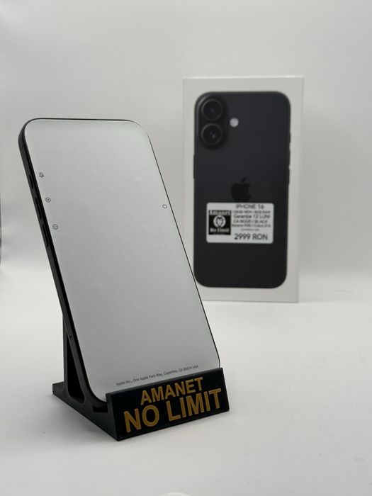 iPhone 16 Black 128GB Baterie 93% impecabil CA NOU , AMANET NO LIMIT.