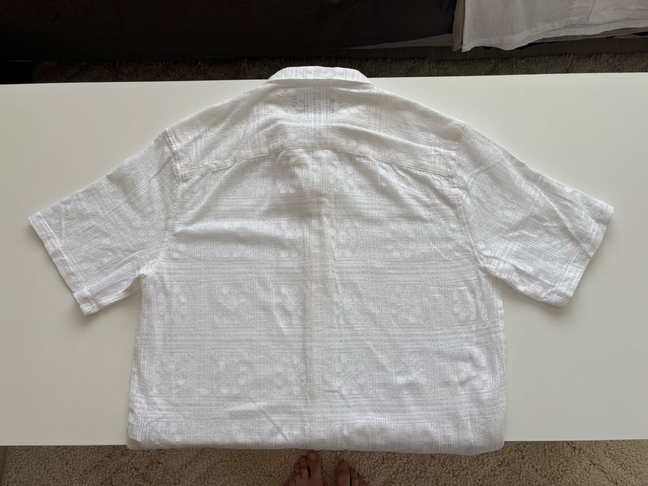 Бяла 100% ленена риза Zara