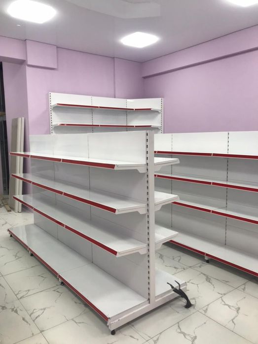 Стеллажи полки овощные хлебные кассовые