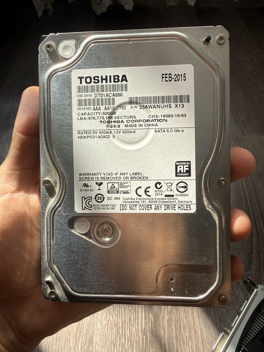 Жесткий диск Toshiba 500 GB