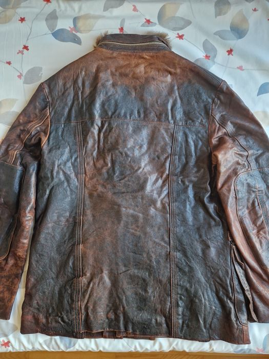 Италианско мъжко яке естествена кожа XL