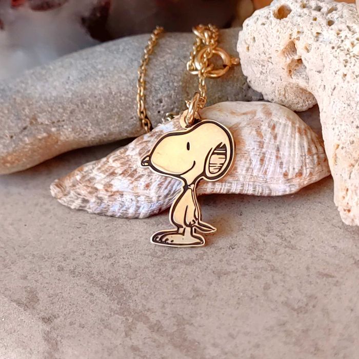 Сребърно детско колие-колие с фигурка на Снупи-колие за детски подарък