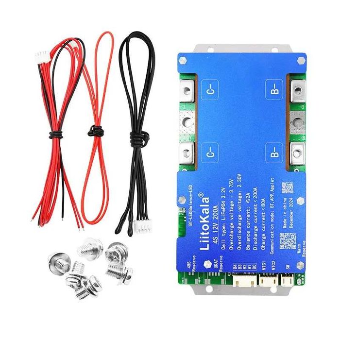 BMS БМС 12V 24V LIFEPO4 4S 100A 200A с Bluetooth