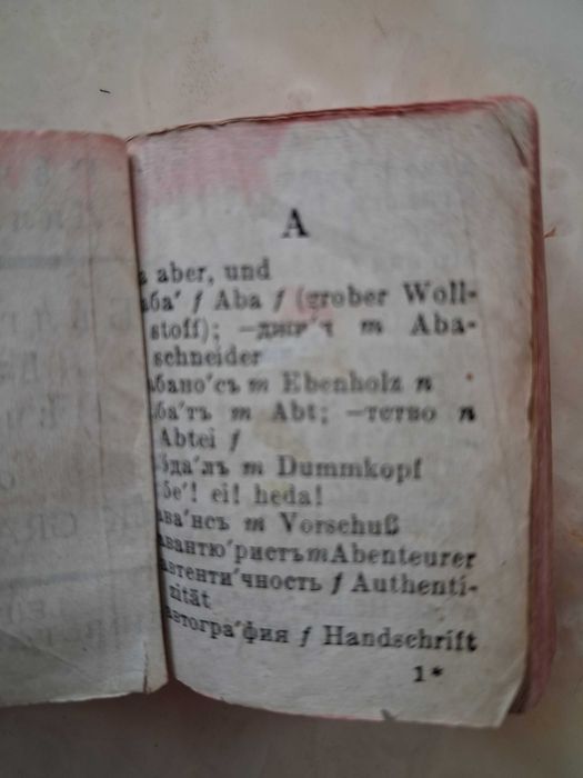 Анткварен миниатюрен българско-немски  речник