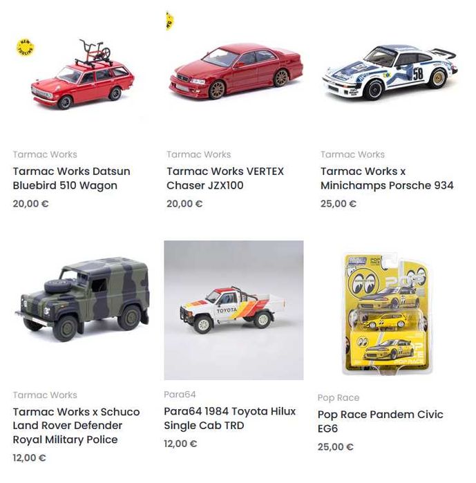 Matchbox, MiniGT, Pop Race, Tarmac Works, Tomica, Welly (1:64 нови)