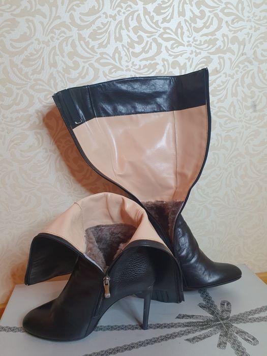 Кожаные сапоги, 38 размер