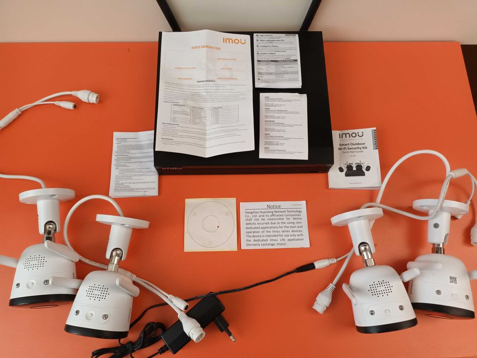 Kit Complet Supraveghere Wi-Fi IMOU Dahua - 4 Camere + NVR + 4 Alimentatoare NOI - Gata de Montaj