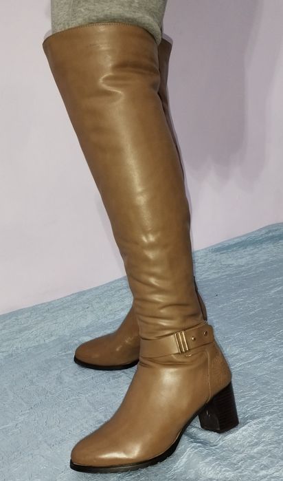 Стильные ботфорты на зиму  с мехом.Очень хорошим состоянии.