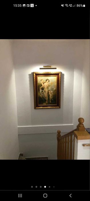 Tablou pictura nud pe pânză vintage