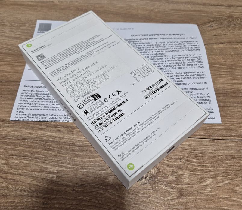 iPhone 17 Pro Max 256GB. SIGILAT !! 2 Ani Garantie