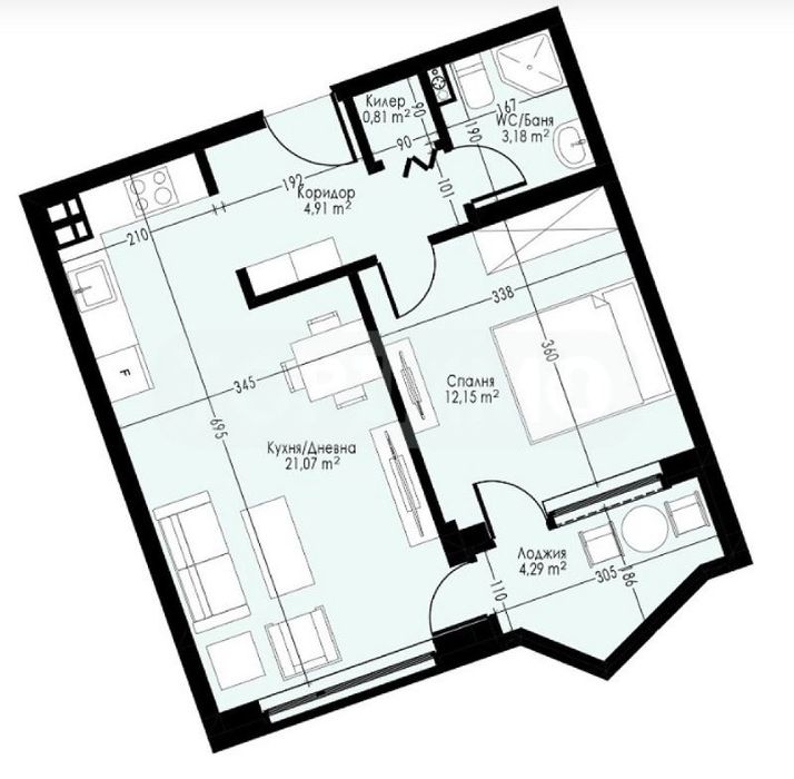 Продава се Двустаен апартамент в Варна, Възраждане 4 - 76 кв.м за 1329 €/кв.м - Снимка #1